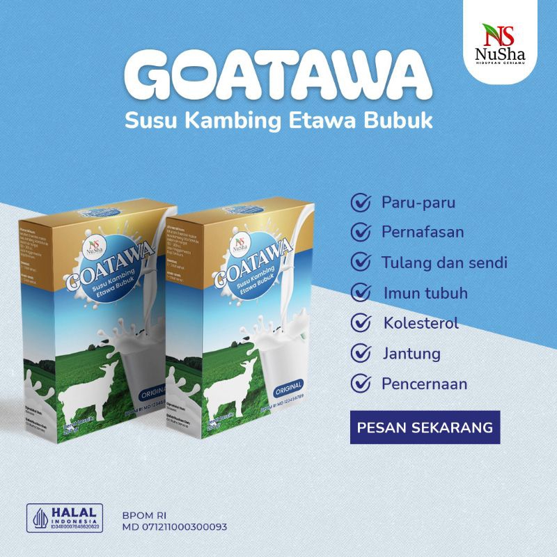 

Susu Kambing Etawa GOATAWA Nusha Rasa Original - 200gr