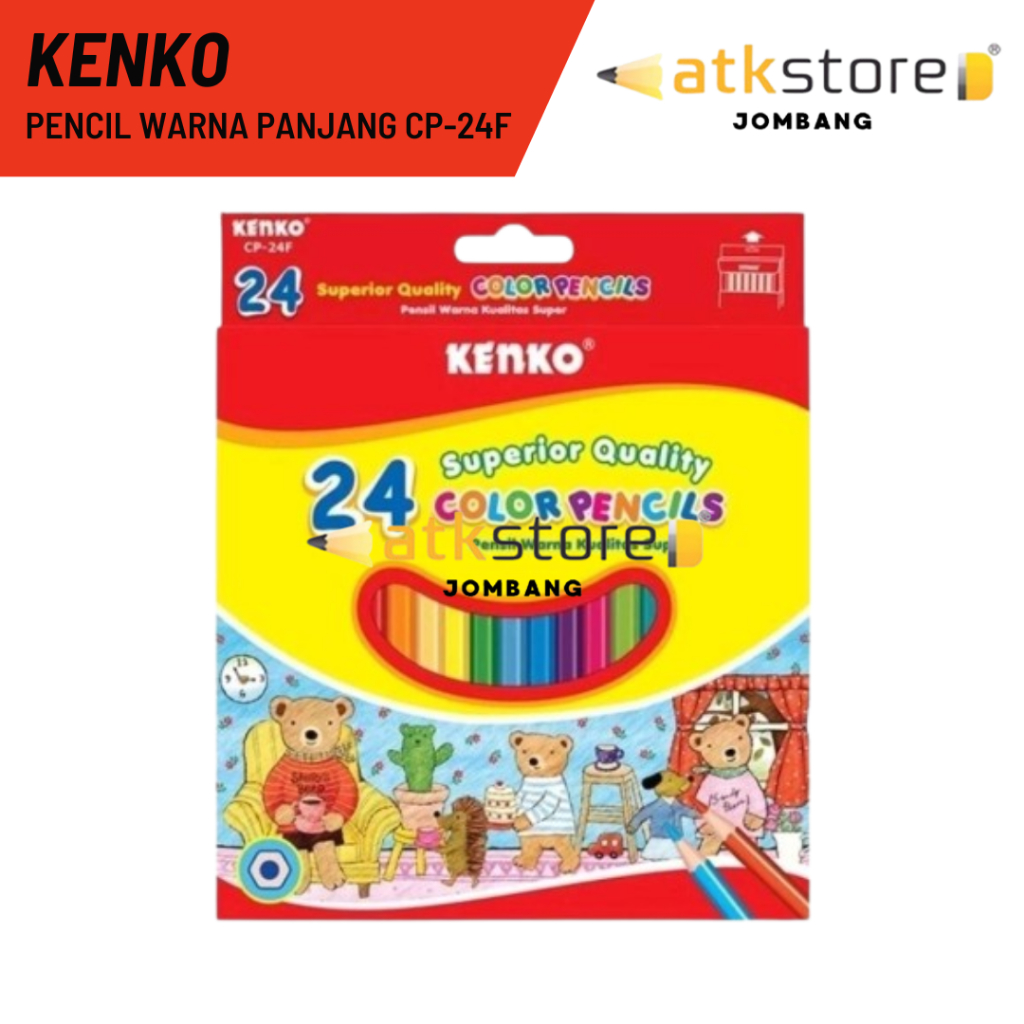 

Pensil Warna Color Pencil 24 Warna KENKO CP-24F 24 Warna Panjang