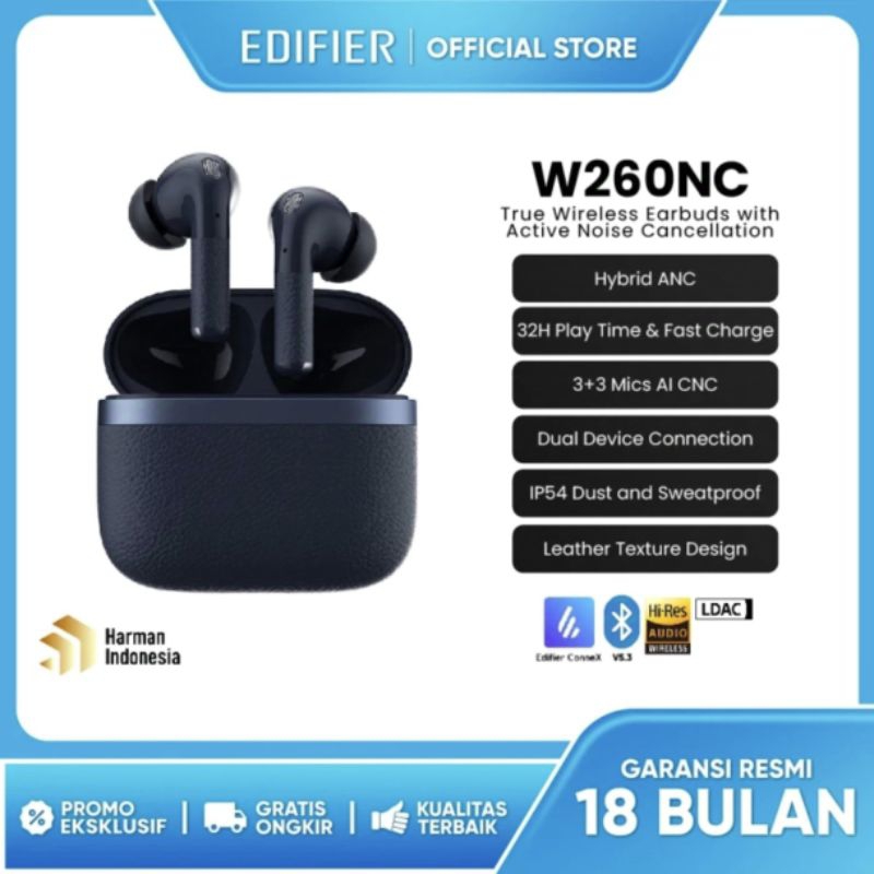 Edifier W260NC Earbuds Nirkabel dengan ANC