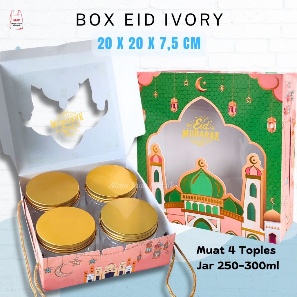 

Box Lebaran 20x20x7 cm Box Lebaran Cookies Eid Brownies Kotak Hampers Idul Fitri toples Kue Kering