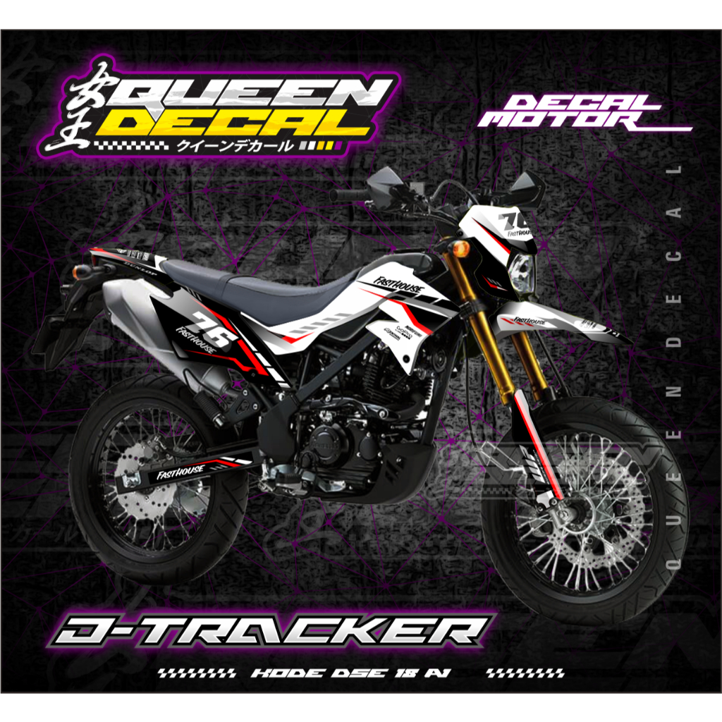 Stiker Decal Full Body Motor D-TRACKER Bahan Premium / Stiker Aksesoris Motor - DSE