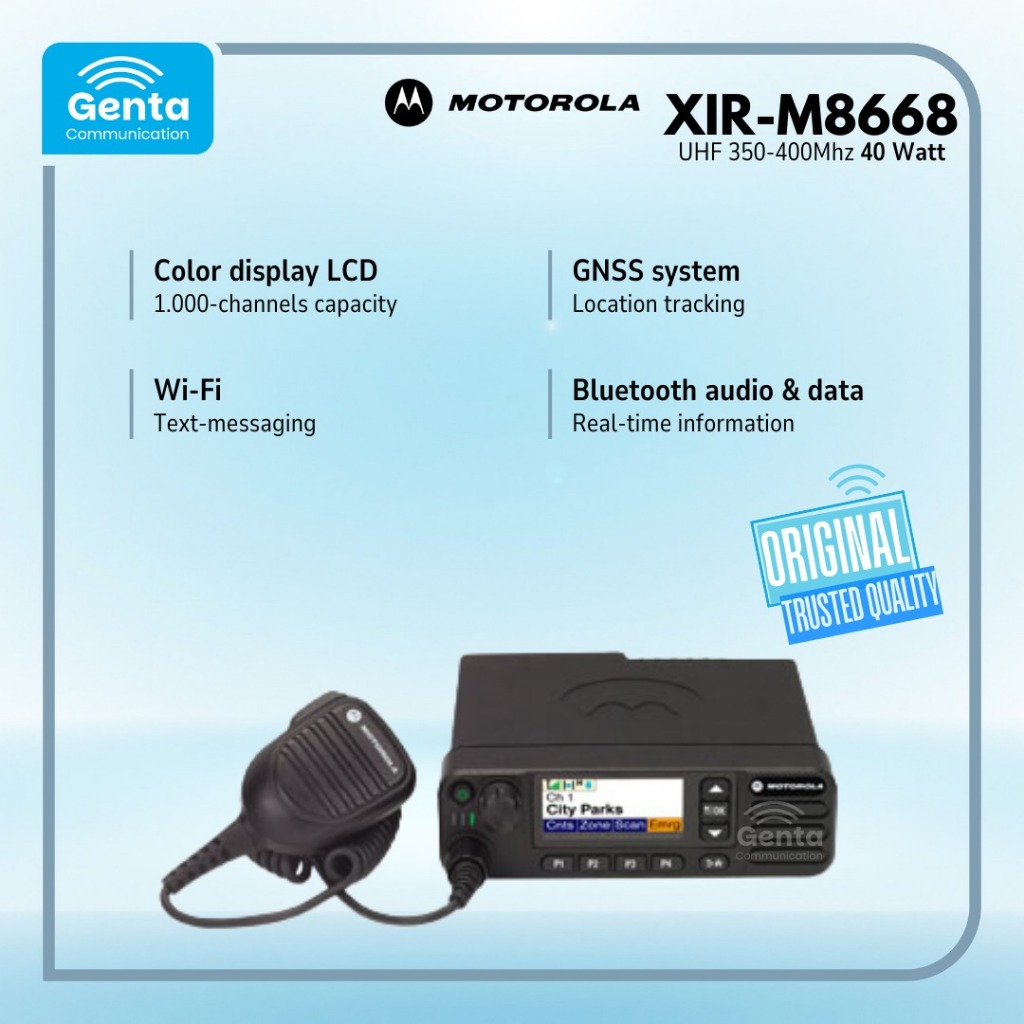 RADIO RIG MOTOROLA XIR-M8668i / XIR M8668i XIRM8668i / MOTOROLA XIR M8668 UHF 350-400Mhz 40Watt GARA