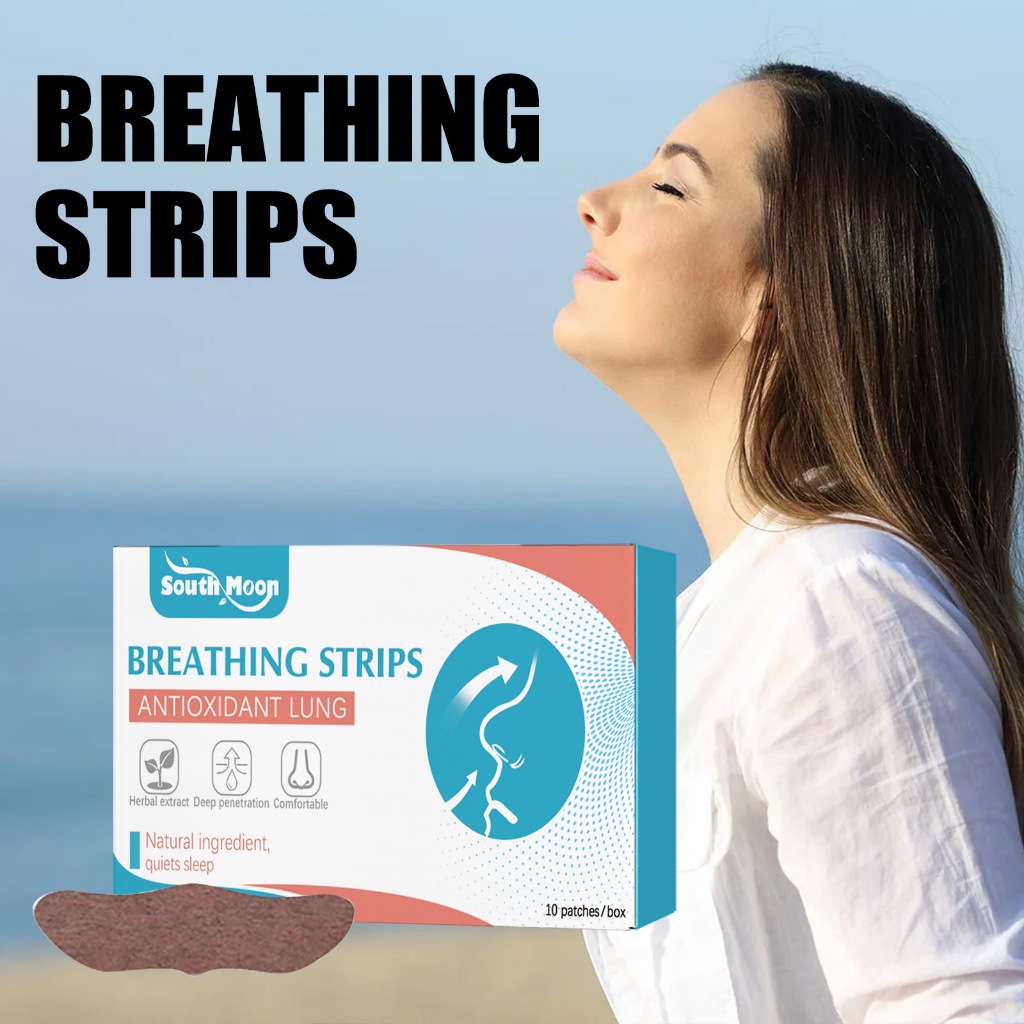 South Moon Nasal Breathing Patch 10pcs Nasal Strip Anti Dengkur Breathe Right Nasal Patch To Relieve