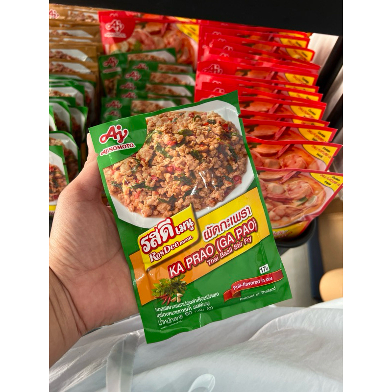 

Ajinomoto Rosdee seasoning bumbu thailand basil stir fry