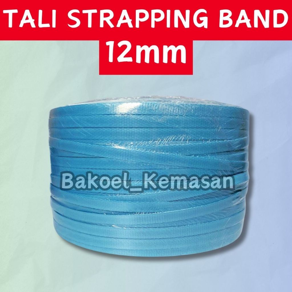 Tali Ikat Barang Biru Blue Ekonomis / Strapping Tebal 12mm Tali Packing Klem