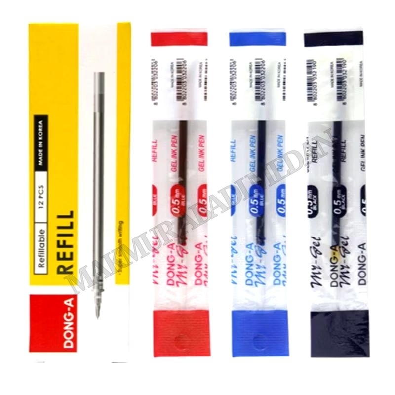 

(1Pcs) Refill Pulpen My Gel Dong-A Isi Tinta Pena My Gel 0.5mm