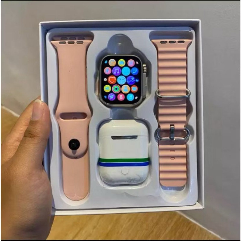 BUNDLE LENGAKAP SMART WATCH SERIES 6 - SMARTWATCH T800 ULTRA