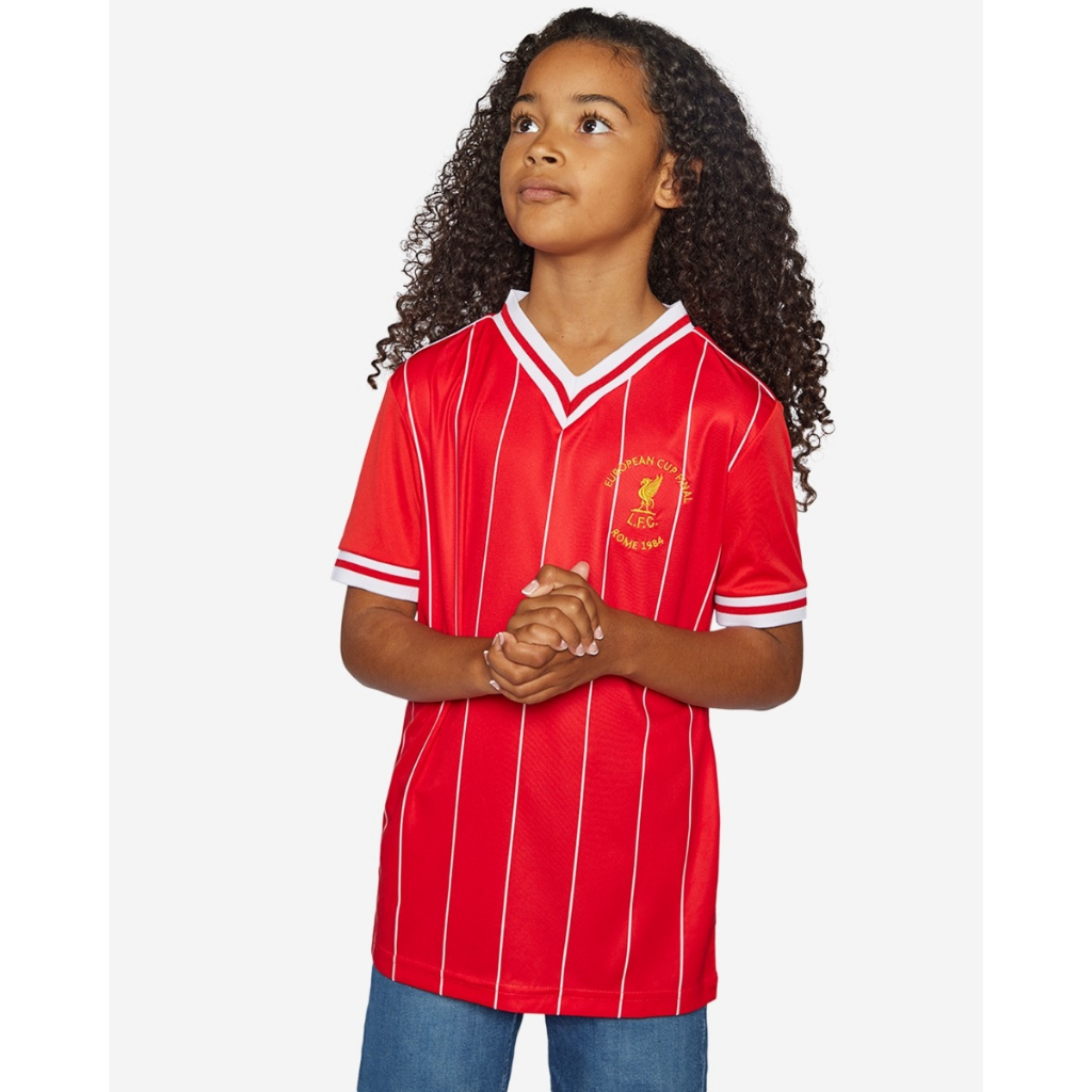 Liverpool FC Retro Junior 1984 Rome Home Shirt Kids - Official LFC Jersey Original Anak