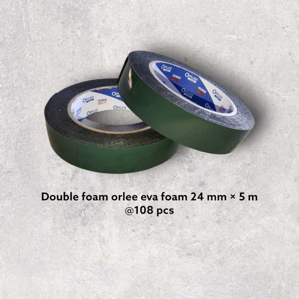 

Isolasi/ Solasi Double Foam Tape Merek Orlee 24mm (1 inch) x 5meter Warna Hijau