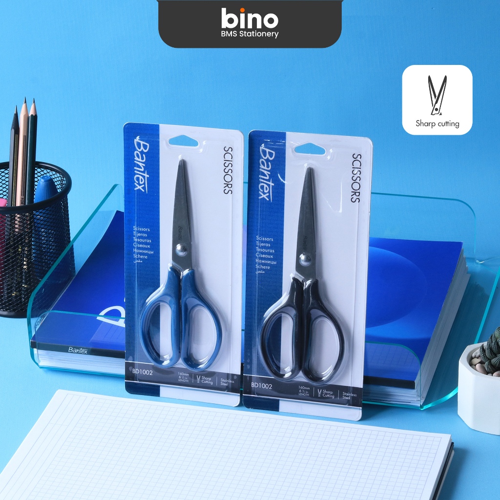 

[BMS Surabaya] Bantex Gunting Kertas / Office Scissor Pegangan Simetris Anti Karat Ukuran 160 mm