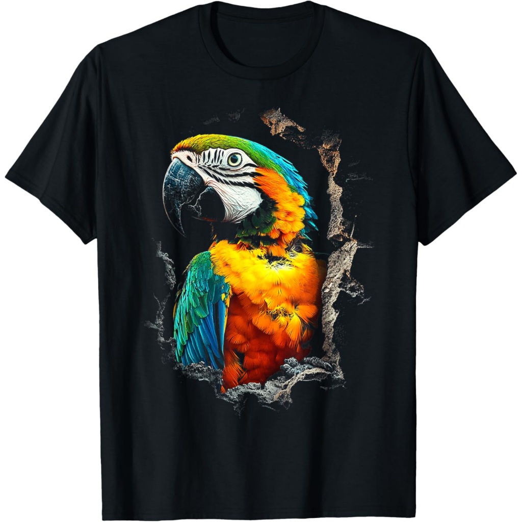 Karya Seni Hewan Motif Burung Beo Kaos Burung Beo