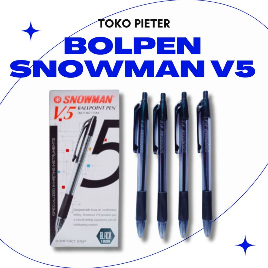

(1PACK) BALLPOINT | BOLPEN | PULPEN SNOWMAN V5 SURABAYA