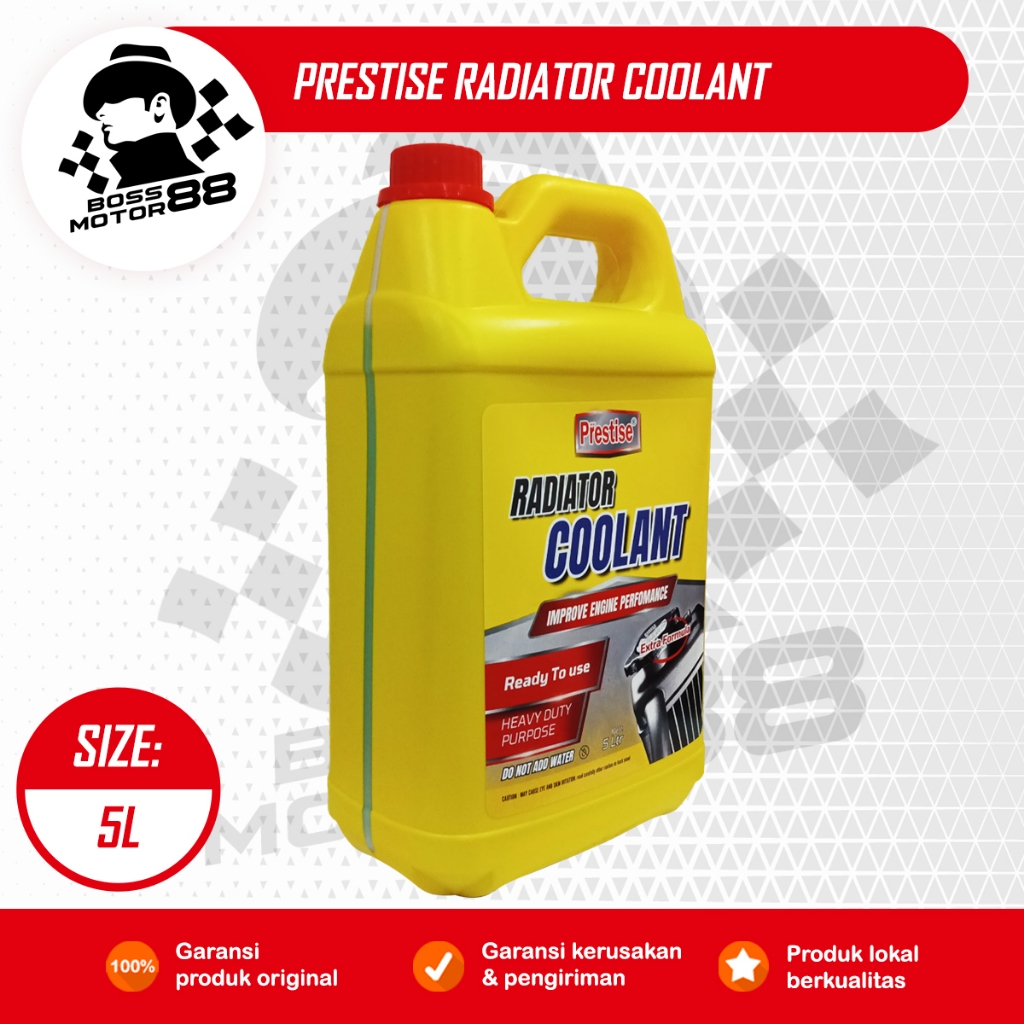 Prestise Air Radiator Coolant 5L Cairan Radiator Untuk Semua Jenis Motor Mobil Termurah dan Berkuali