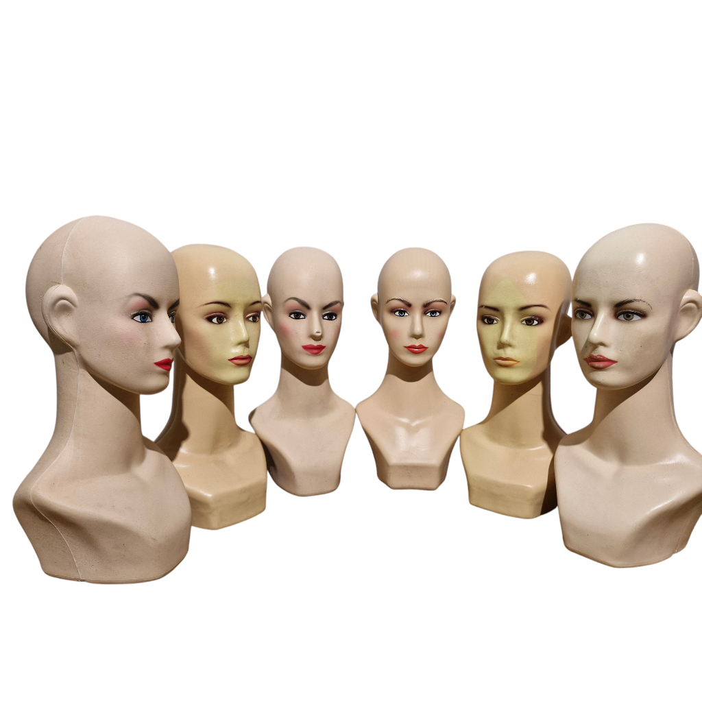 (Beli Lokal) Manekin Kepala Wanita Dewasa Second Murah / Manekin Kepala Botak / Display Hijab / Topi