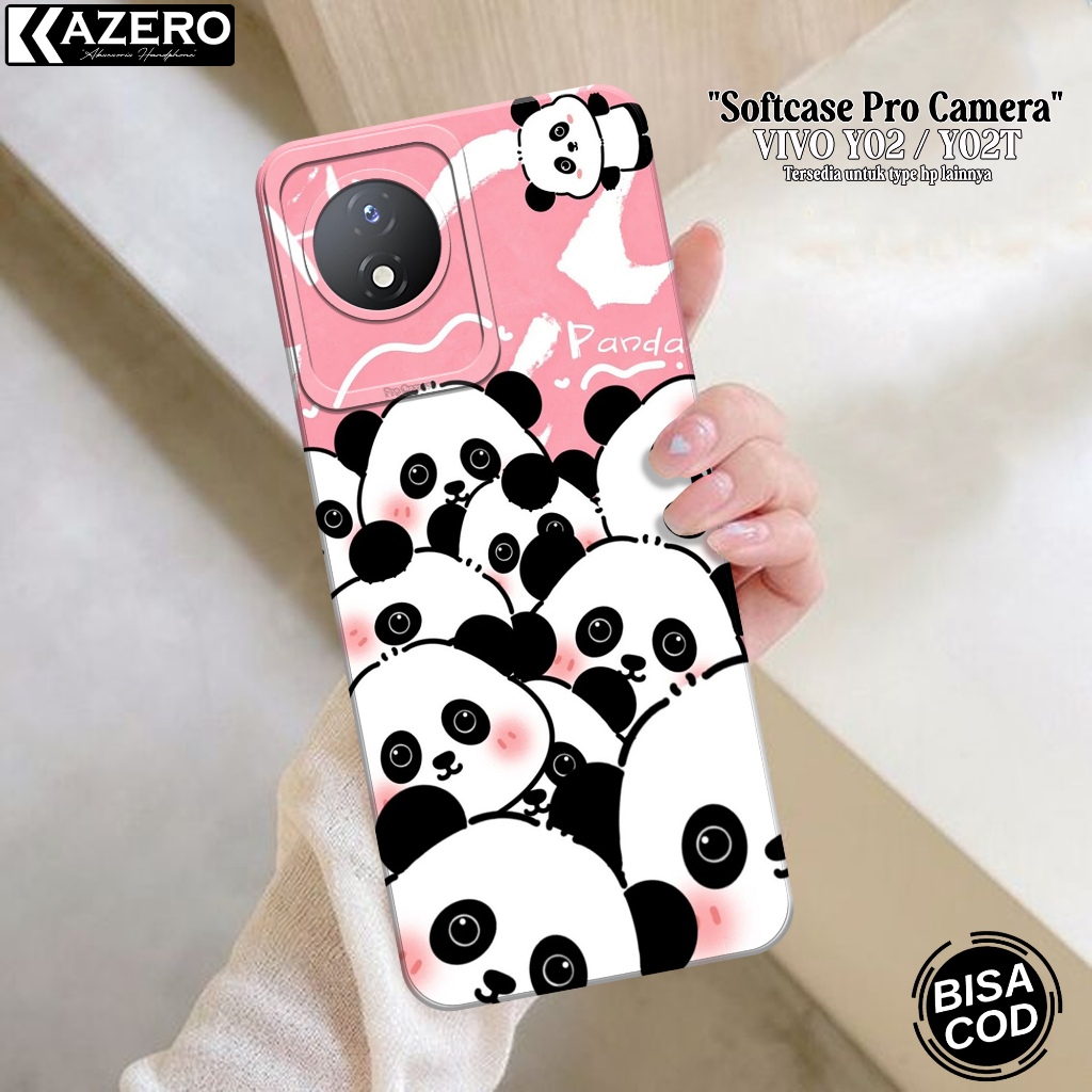 Case Hp Vivo Y02/Y02T Terbaru - Case Kartun - Soft Macaron Pro Camera - Softcase Vivo Y02/Y02T Terba
