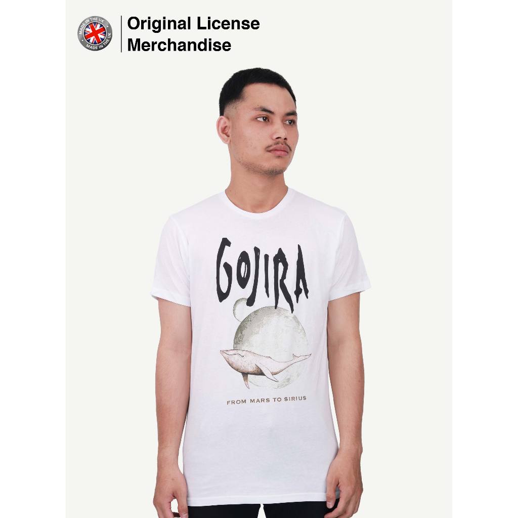 Kaos Baju Pria Cowok Dewasa Katun Band GOJIRA Whale From Mars Original Merchandise