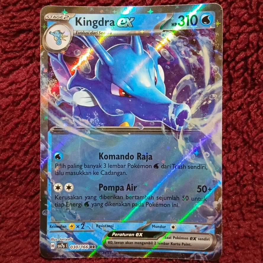 Kingdra EX RR sv7s - Pokemon TCG Indonesia foil holo
