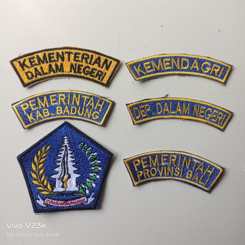 BET BORDIR LOGO LAMBANG PEMERINTAH KAB BADUNG PROVINSI BALI