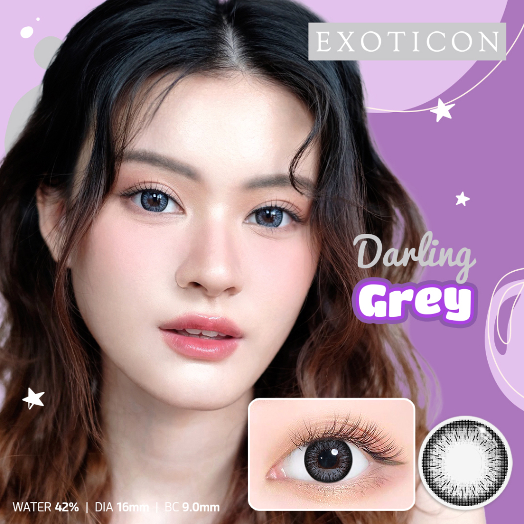 SOFTLENS X2 DARLING GREY NORMAL S/D -6.00 BIG EYES DIA 16.0 MM