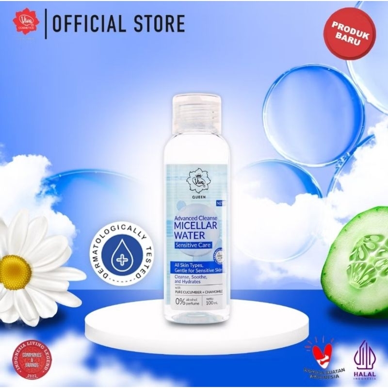 VIVA QUEEN ADVANCED CLEANSE MICELLAR WATER WITH PURE CUCUMBER & CHAMOMILE (NO ALCOHOL & PARFUME)