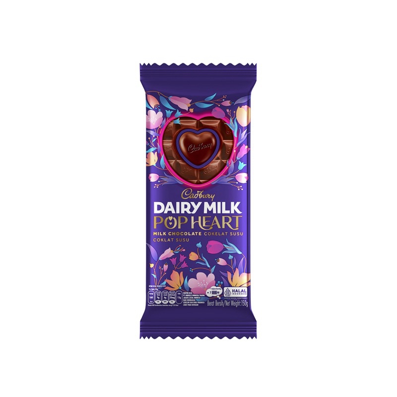 

Cadburyy Dairy Milk Pop Heart Cokelat Susu pck 150gr