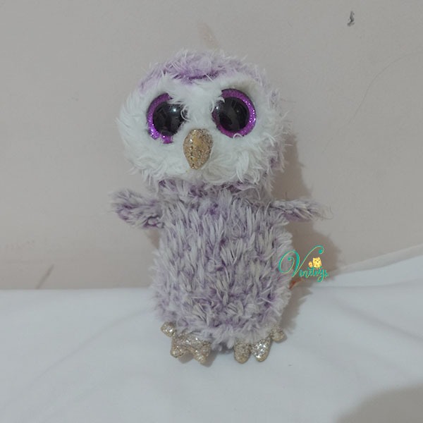 Vinetoys Boneka Prelove Ty Mabel Burung Hantu Owl Ungu