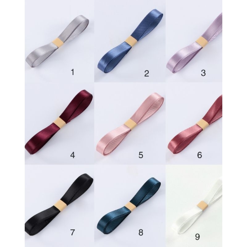 

pita satin lebar 1 cm / pita buket bunga per meter