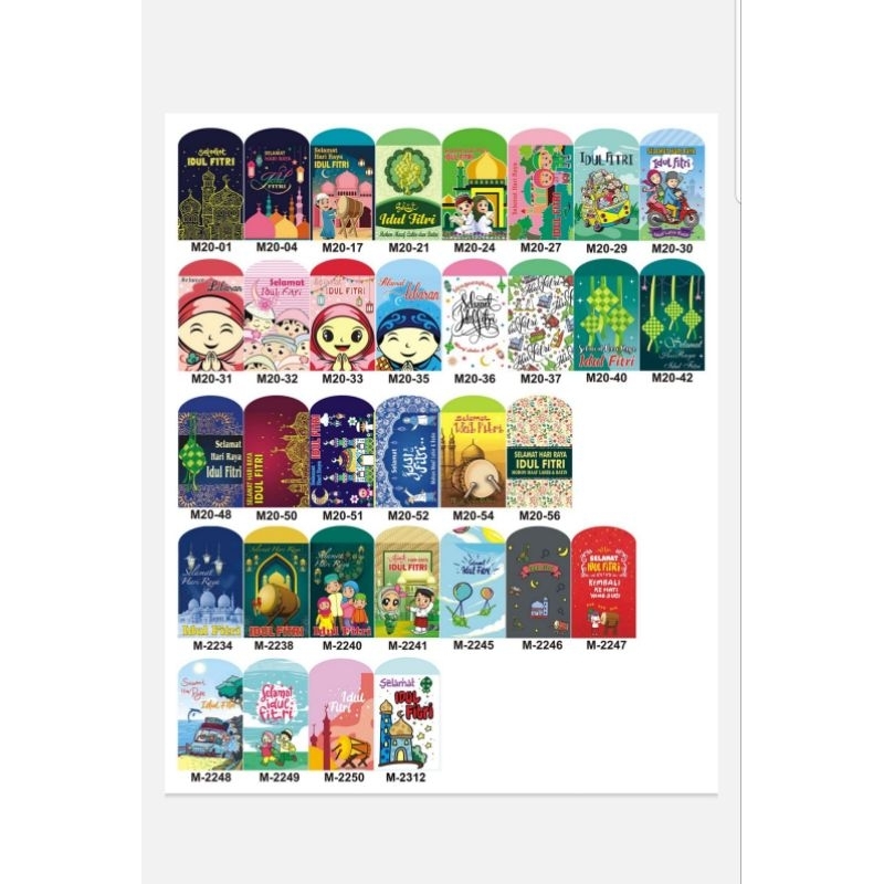 

isi 100 lembar amplop lebaran amplop idul Fitri angpao lebaran edisi islamic