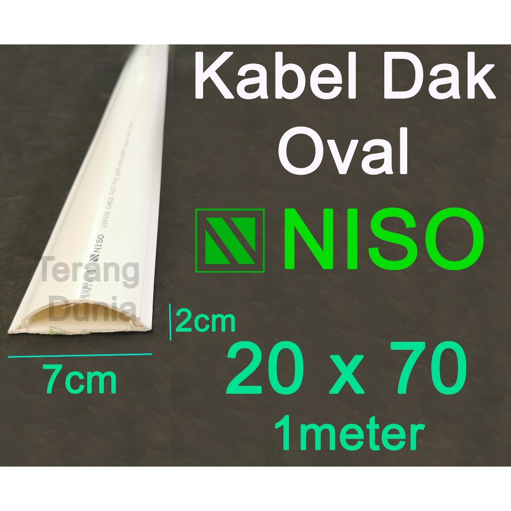 Kabel Dak Oval 20x70 70x20 Kabel Dak Setengah Lingkaran 70x20 Kabel Dak Lantai 20x70 Niso Oval 20x70