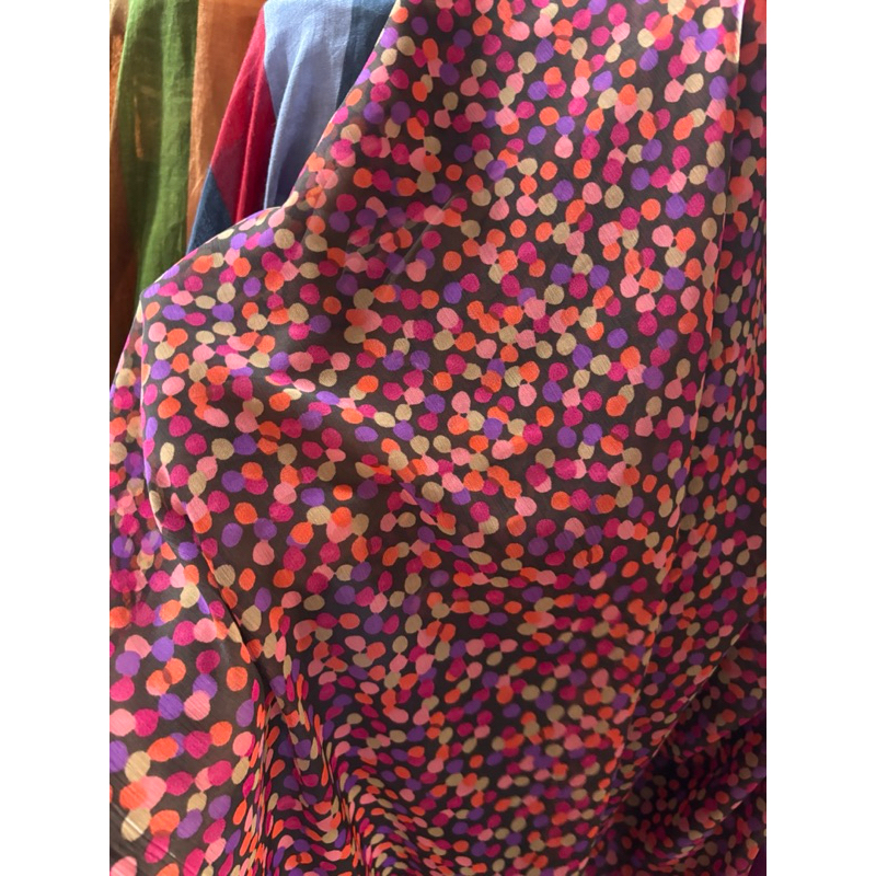 kain sifon motif premium - kain sifon motif polkadot - kain motif polkadot - kain chiffon premium - 