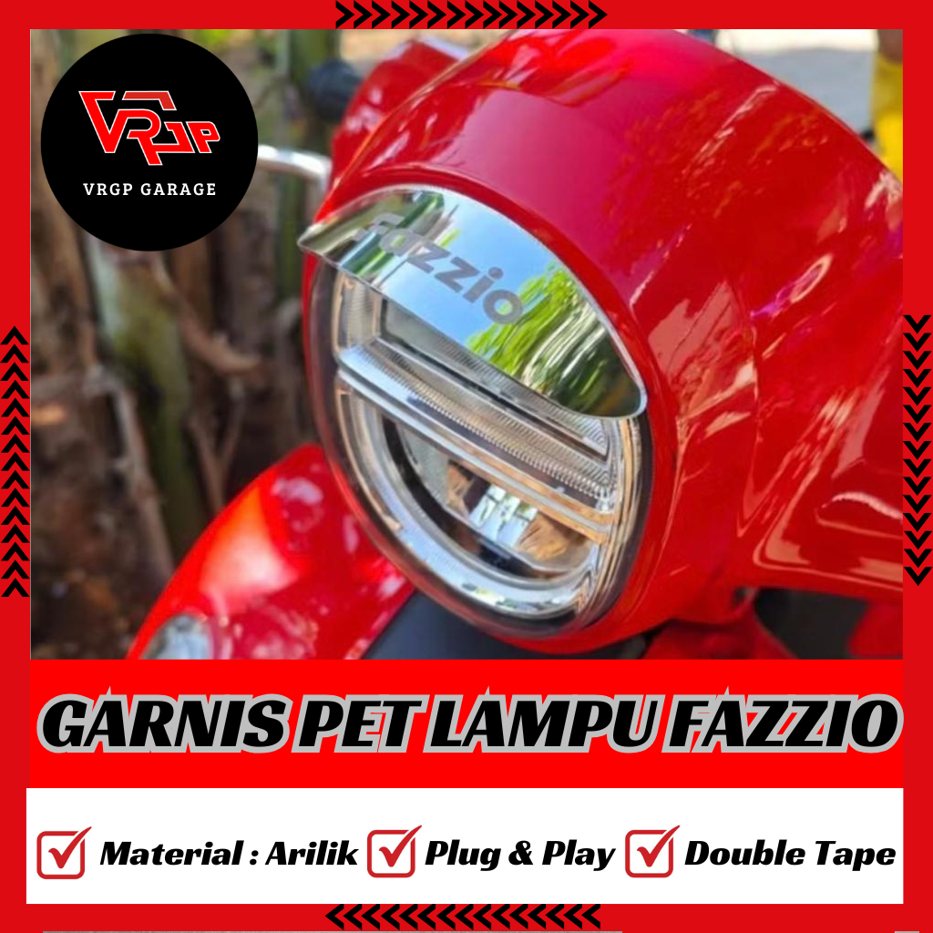 VRGP GARNIS PET LAMPU FAZZIO/ GARNISH PET LAMPU YAMAHA FAZZIO BAHAN AKRILIK TEBAL/ AKSESORIS FAZZIO