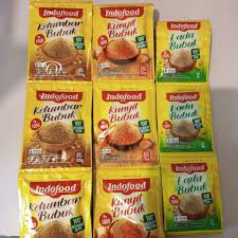 

(1 Renceng 12 sachet) Indofood Bumbu Dapur Bumbu Rempah Bubuk Sachet