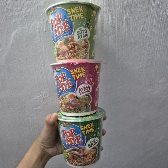 

Popmie Pop Mie Mini BASO / AYAM BAWANG / SOTO/ MI GORENG mie instan indomie cup gelas 40gr / pcs