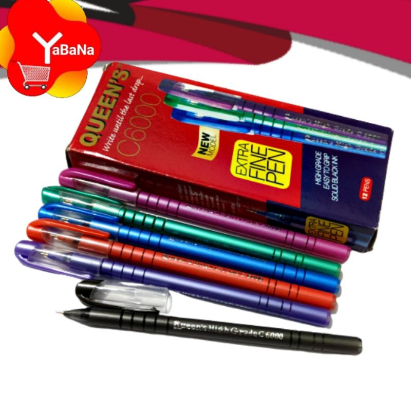 

Pen Pulpen Faster versi murah Queen's C6000 Extra fine 12pcs