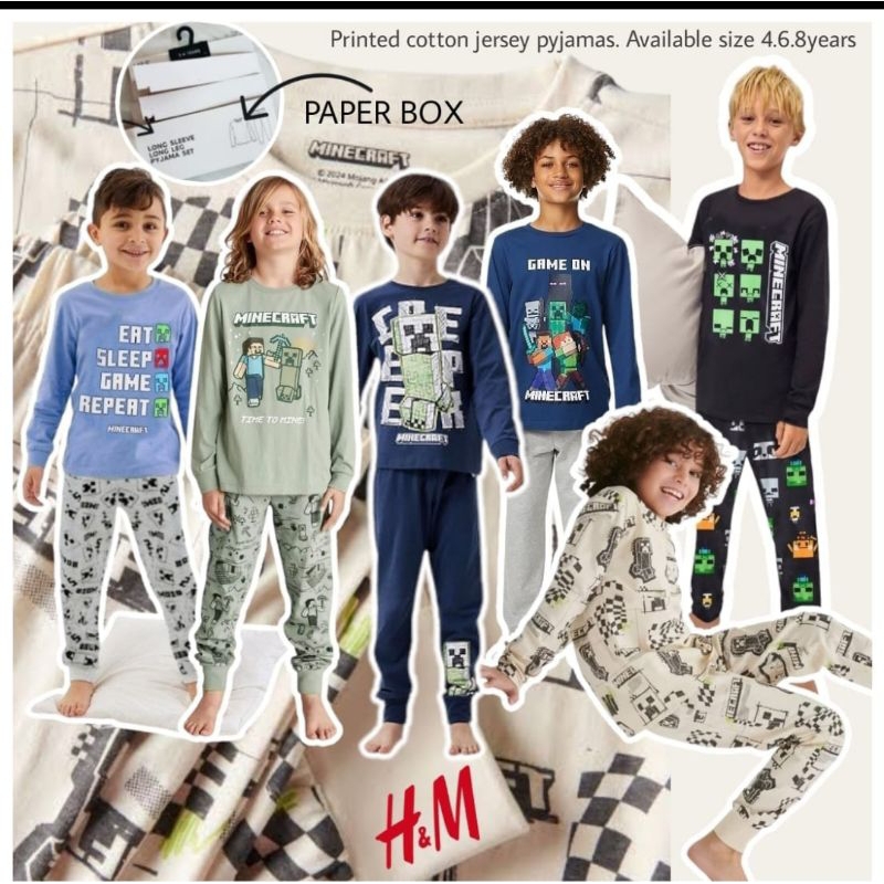 Piyama anak HM edisi Minecraft