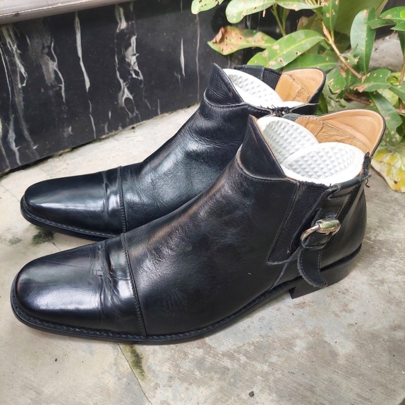 sepatu pantofel boot second merk buccheri size 40(25cm)