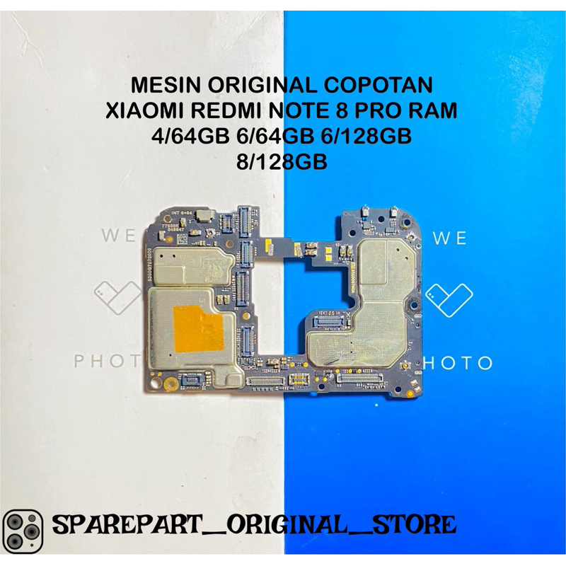 MESIN 100% ORIGINAL COPOTAN XIAOMI REDMI NOTE 8 PRO RAM 4/64GB  6/64GB 6/128GB 8/128GB NORMAL