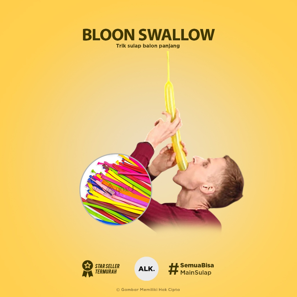 Alat Sulap Balloon Swallow - Alat Sulap Balon - Sulap Panggung