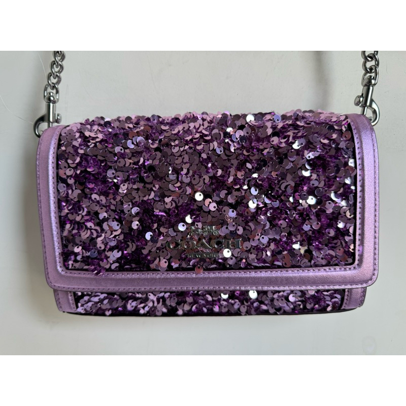 Coach Flap Clutch Crossbody Lilac