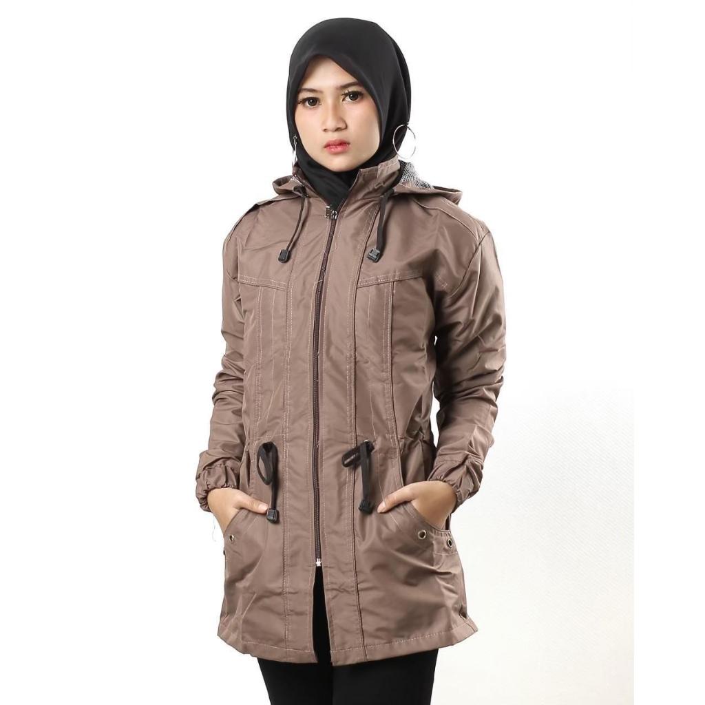 Jaket parka taslan 2024/Jaket parka wanita/jaket parasut/Jaket dan mantel/ jaket wanita terbaru 2021