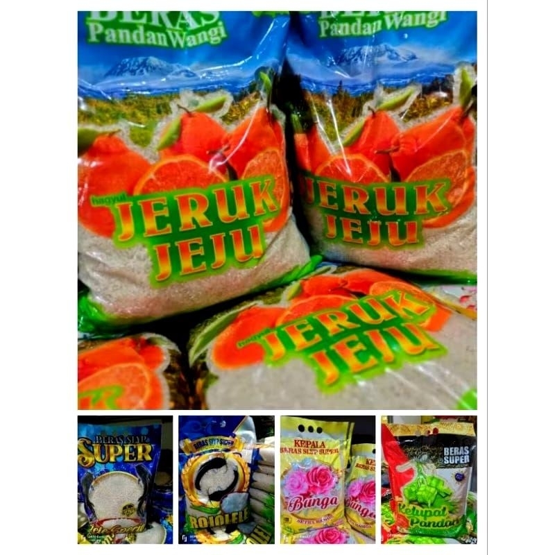 

BERAS 5KG / SANIA / SENTRA RAMOS / JERUK JEJU/ SEMUT MADU