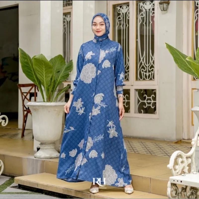 RH Gamis Batik Biru