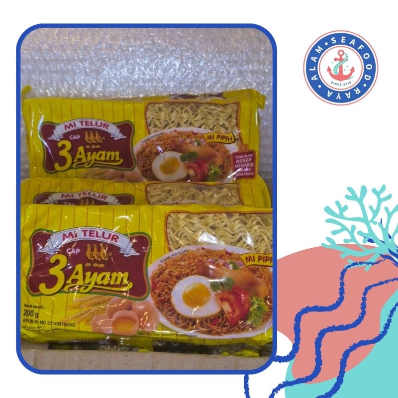 

Mie Telur Cap 3 Ayam Kuning 200gr Mi Telor Cap 3 Ayam Mie Telor Kuning