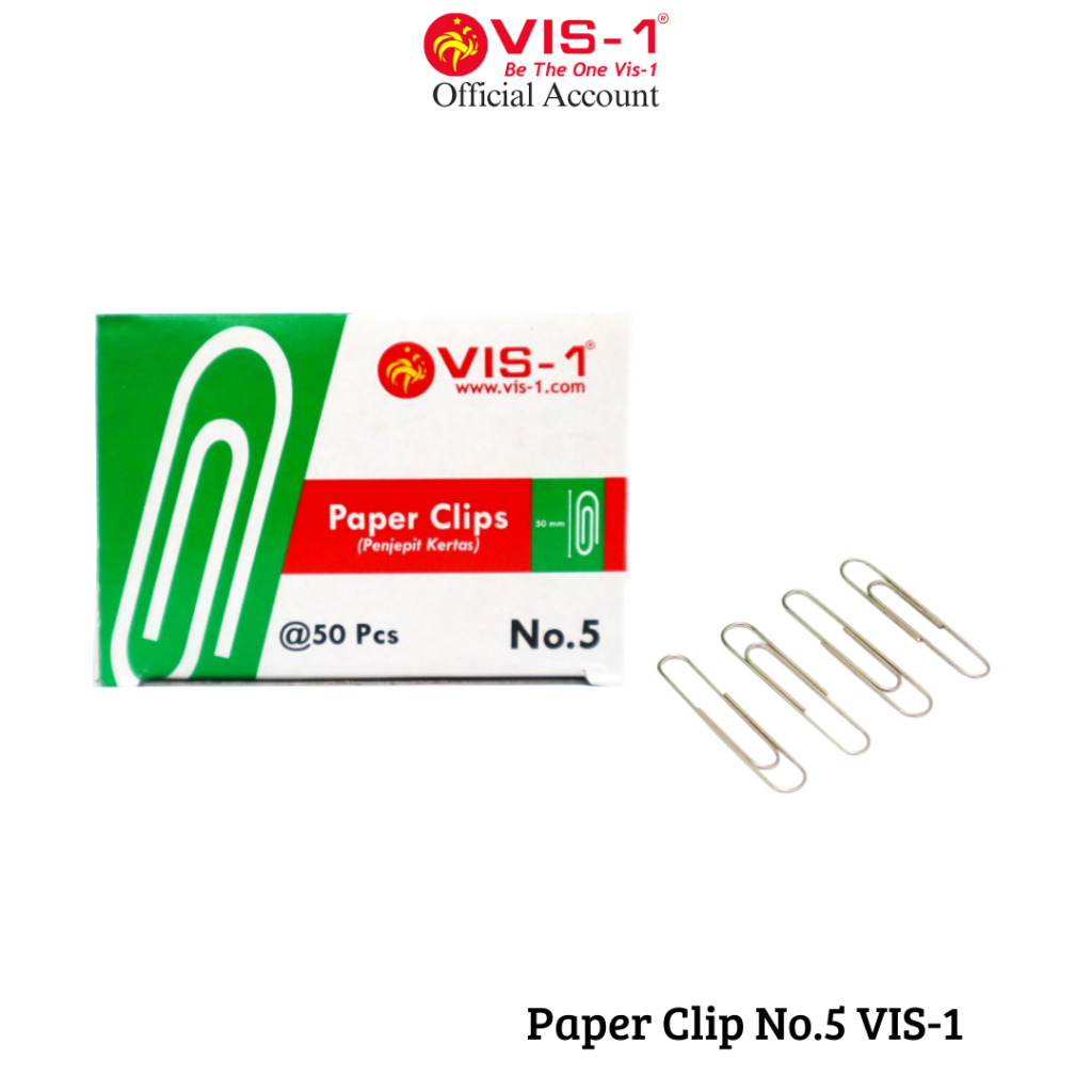 

VIS-1 Klip Kertas No.5 / Klip Penjepit Kertas No.5 / Paper Clip No.5