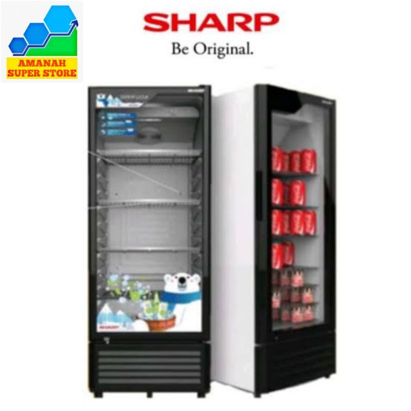 SHOWCASE SHOW FASE LEMARI PENDINGIN MINUMAN SHARP 3 RAK 4 RAK SCH 170FS 210FS 250FS 150 L 200 L 250 