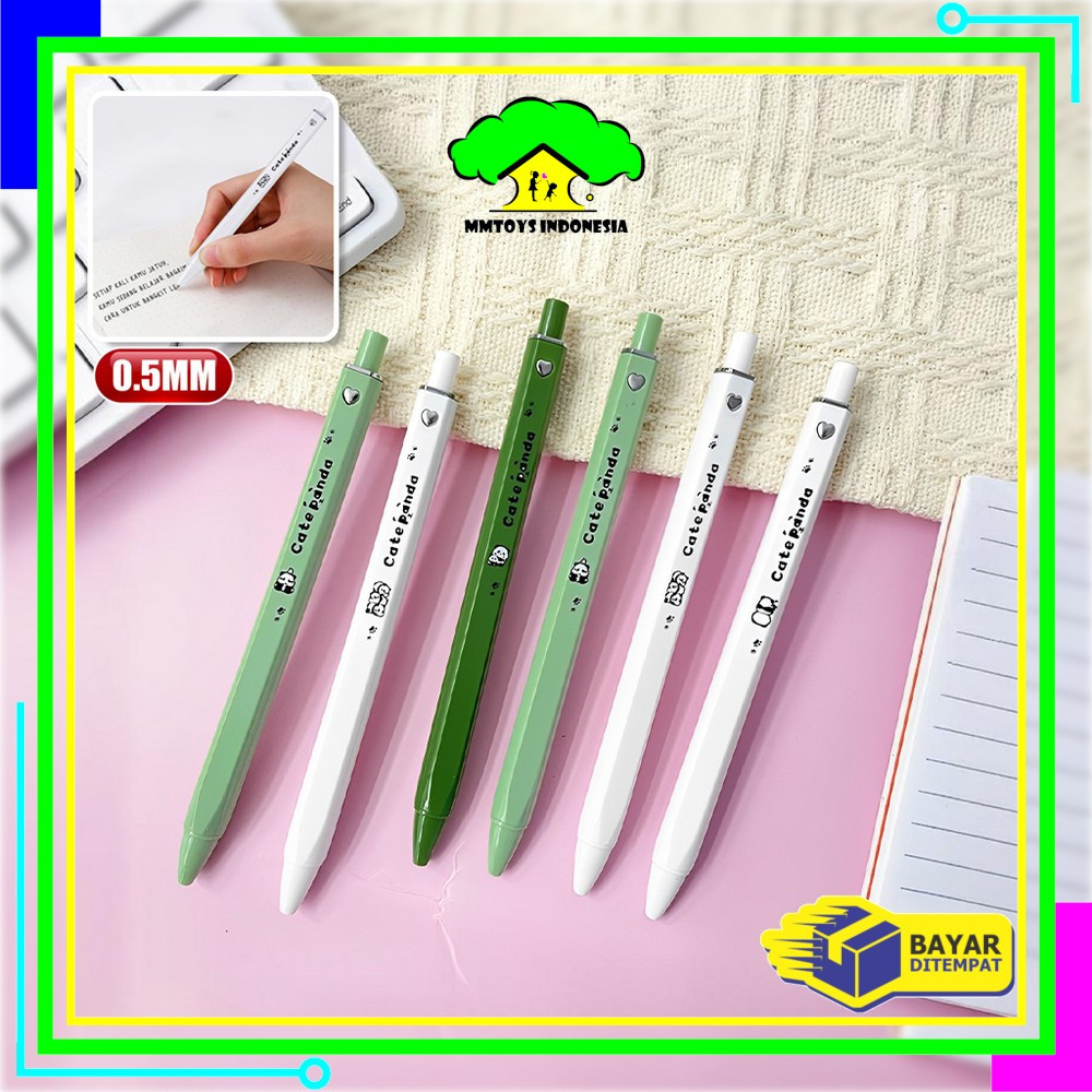 

MI-A104 Pulpen Gel Mekanik 0.5MM Motif Panda Alat Tulis Sekolah dan Kantor / Gel Pen Pena Cetek Bentuk Persegi Panda Lucu