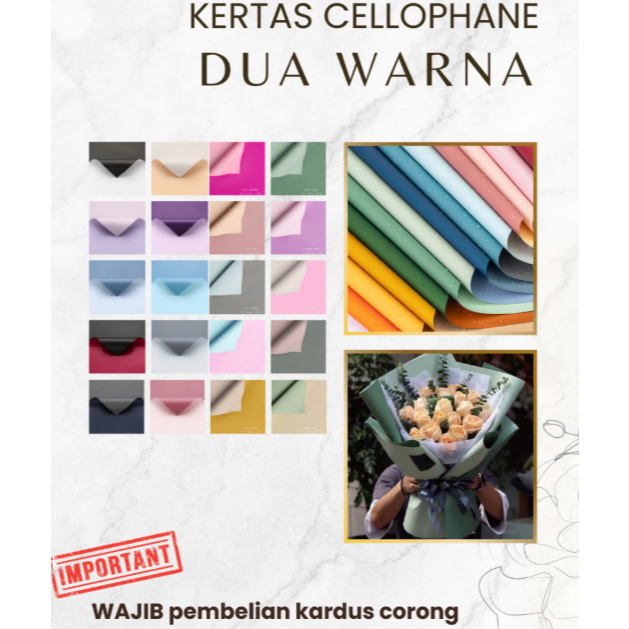 

[Yobee] Kertas Cellophane Buket Bunga 2 Warna
