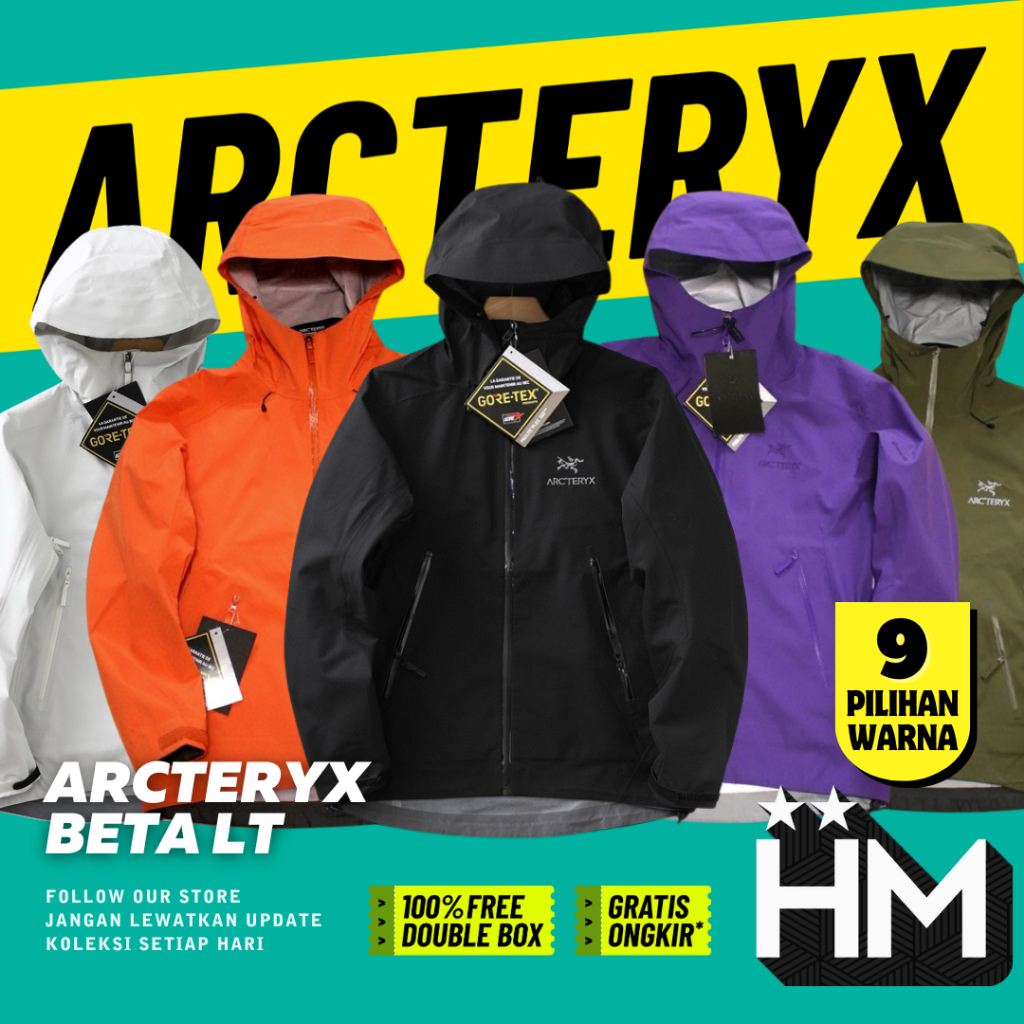 Limited Arcteryx Beta LT Outdoor Jacket Water Repellant Anti Air, Beige / Pink / White / Blue / Ligh