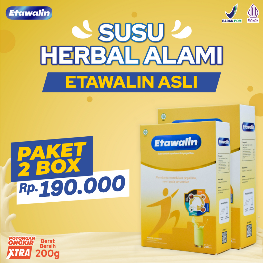 

Etawalin Susu Kambing Atasi Asam Urat Nyeri Sendi Original 2 Box
