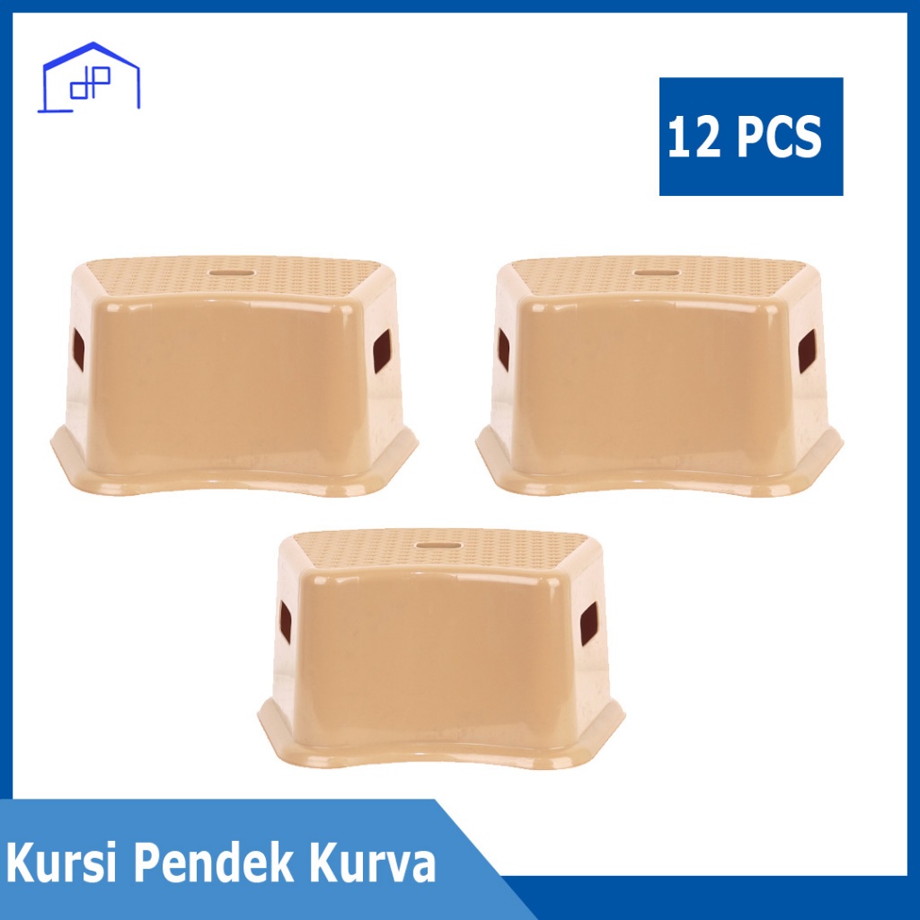 (12PCS) Grosir - Kursi Pendek Kurva - Kursi Anak - Kursi Plastik Anak - Kursi Plastik Kecil - Kursi 